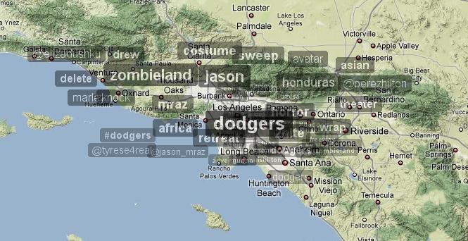 Trendsmap Los Angeles 11.10.2009