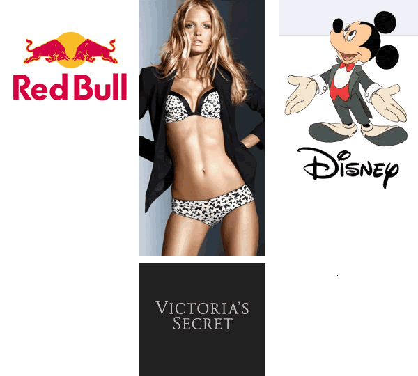RedBull / Victoria's Secret / Disney