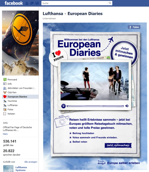 Lufthansa – European Diaries