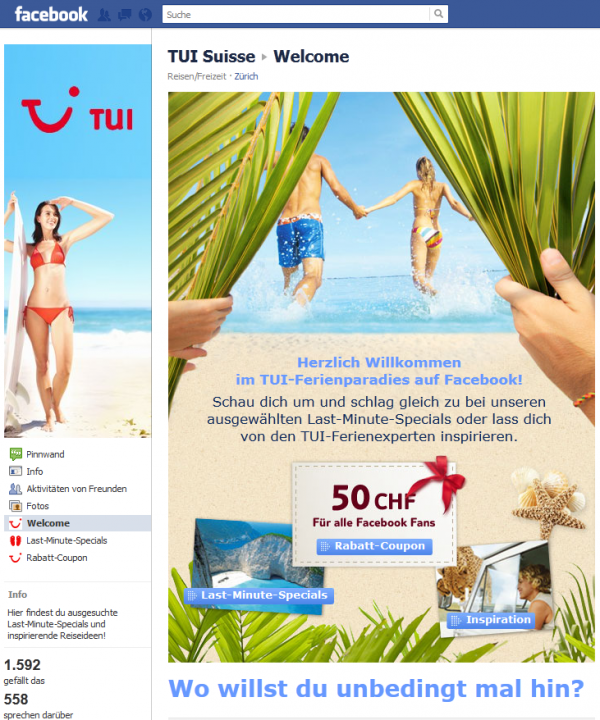 Tui Suisse Welcome