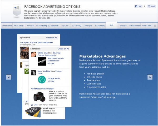 Facebook Advertising Options - BMP