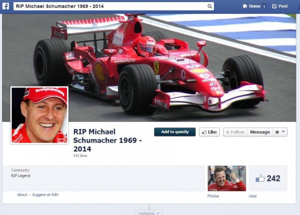 RIP Michael Schumacher