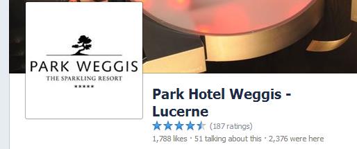 Rezensionen beim Park Hotel Weggis auf Facebook
