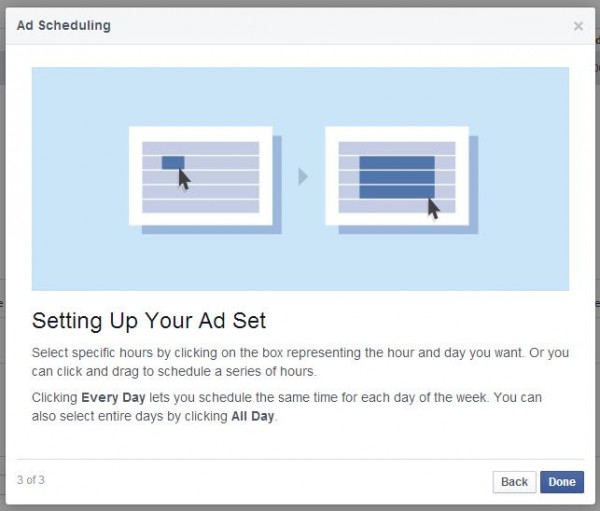 Zeitplanung für Facebook Werbeanzeigen
