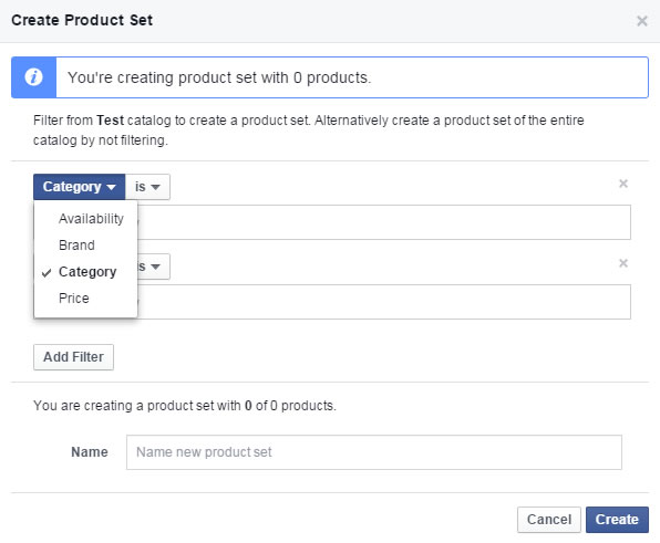 Segmentierung innerhalb des Produktekataloges via Product Set