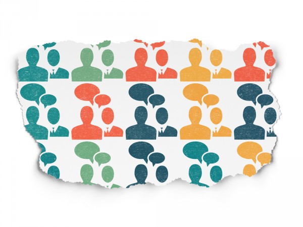 Finance concept: Painted multicolor Business Meeting icons on Torn Paper background by shutterstock.com