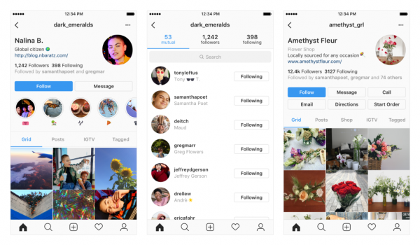 Beispiele für mögliche Änderungen an Deinem Instagram Profil