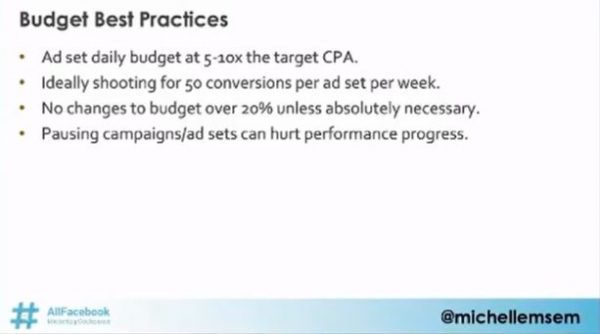 Budget Best Practices (Quelle: Folie von Michelle Morgan)