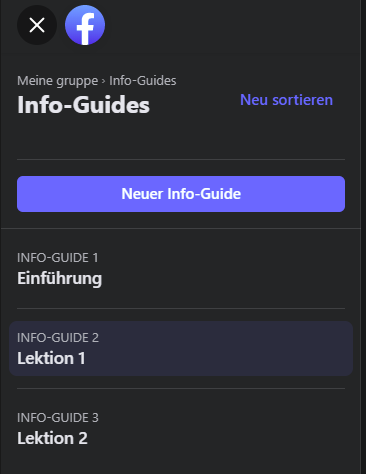 Aufbau Info Guides